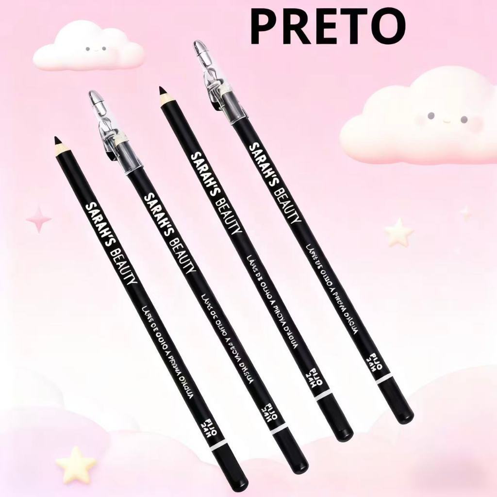 Lápis Delineador de Olhos Preto à Prova d’Água Ruby Rose HB-091 – Cor Preto Longa Duração