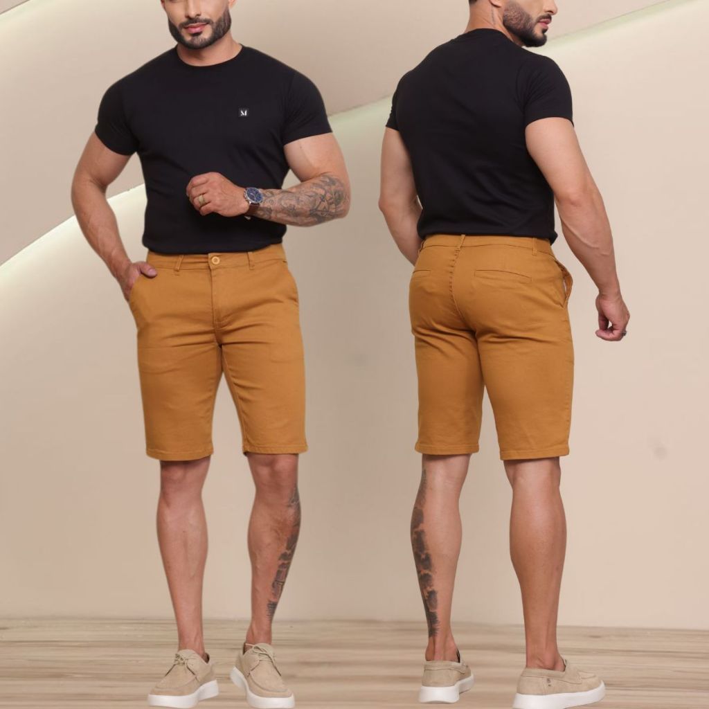 Bermuda Sarja Masculino Short Brim Adulto Colorida em Oferta na Shopee