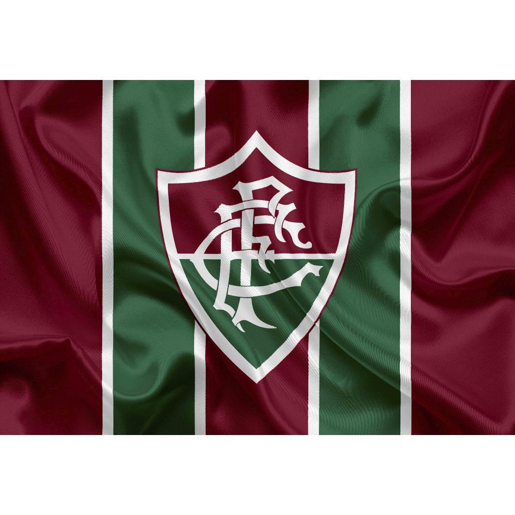 Bandeira FUTEBOL - FLUMINENSE 01 -Tecido Oxford- Acabamento a Laser -bandeira impressa com efeito de tecido em movimento