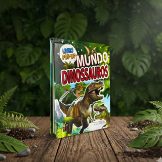 Livro Pop Up / em 3D / Mundo dos Dinossauros em Oferta na Shopee