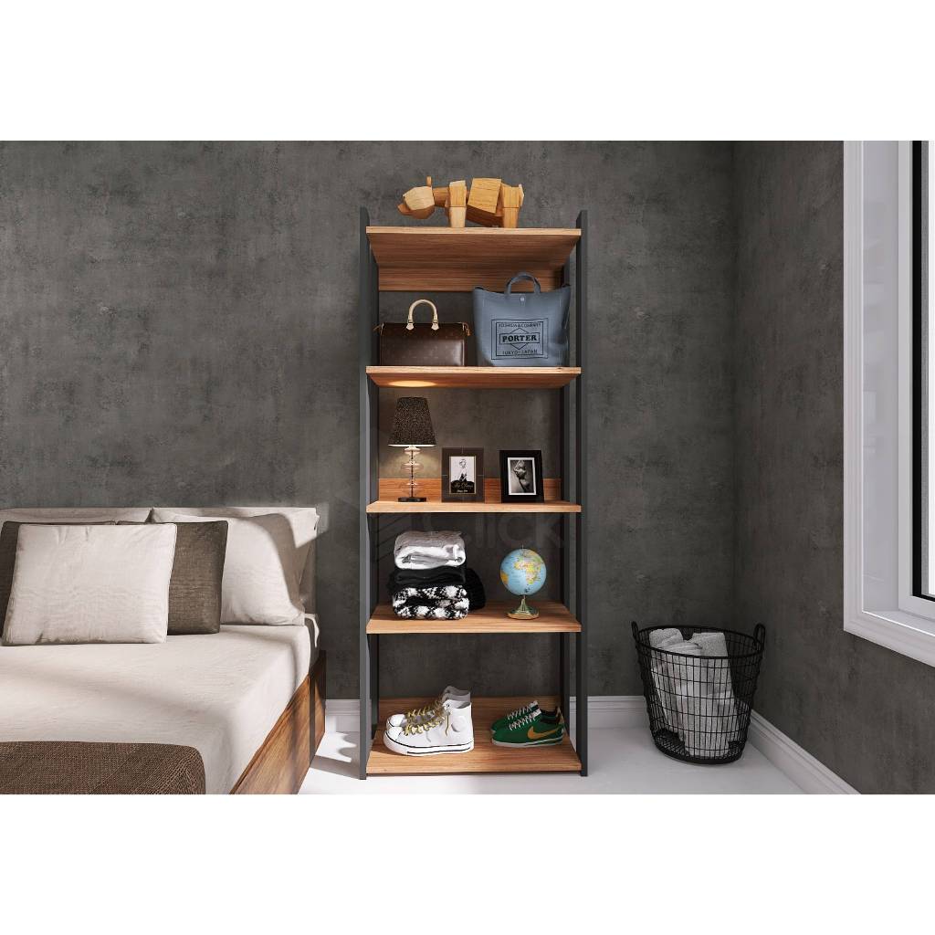 Kit Mesa Industrial C/ Estante Organizadora Madeira — imagem 2 de 2
