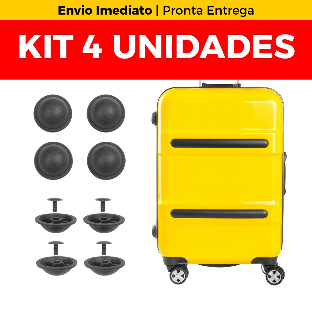 Cravo Pé Mala Pezinho Grande Mala De Viagem Premium Kit 4