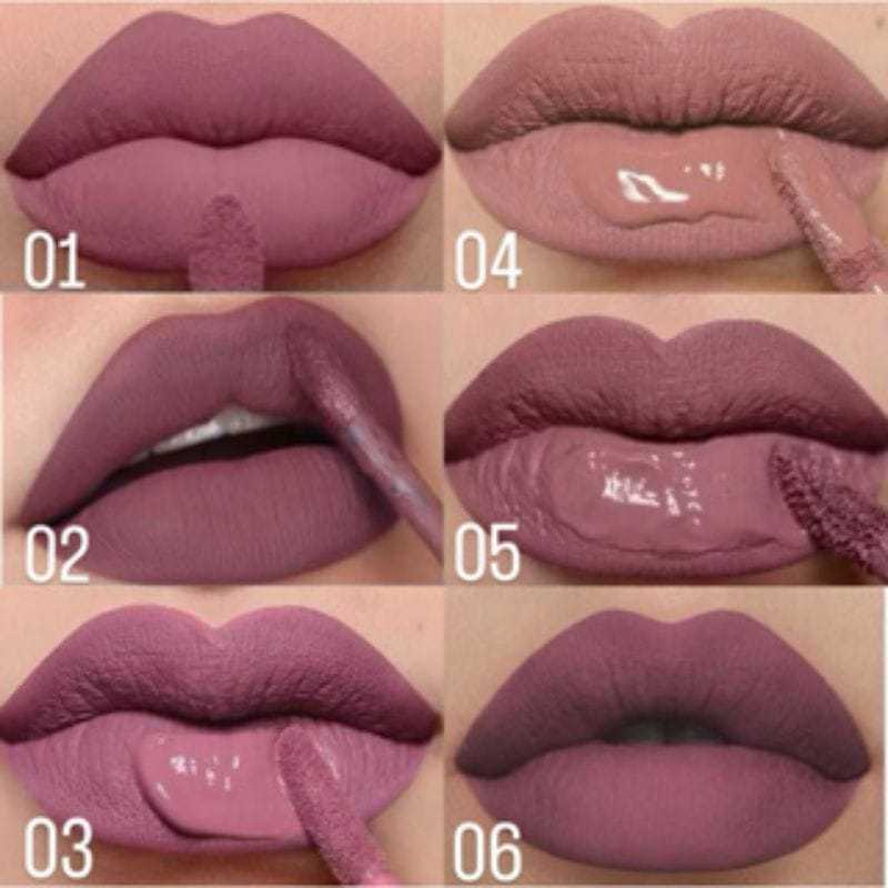 Batom Max Love Liquido Matte Nude Cores 01 ao 12.