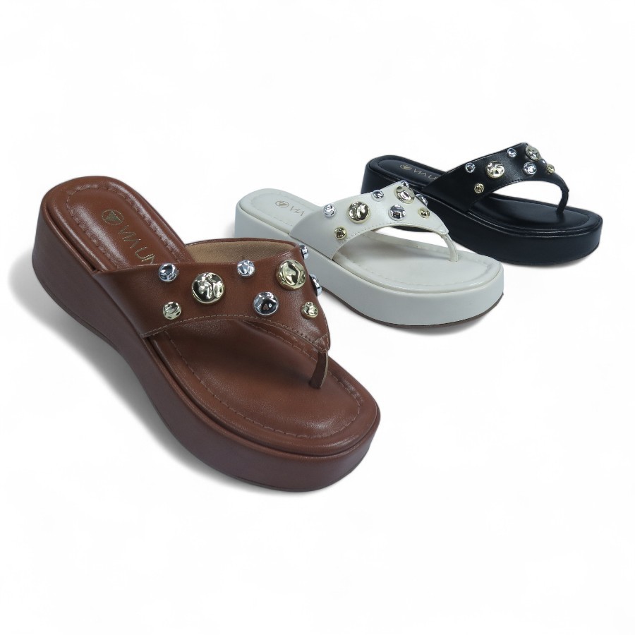 Tamanco Feminino Via Uno Flatform 849059 em Oferta na Shopee