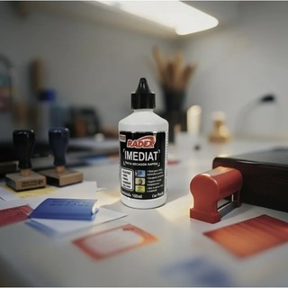 Tinta Imediat Secagem Rápida 100ml Azul Preto Radex Rótulo Validade Ferro Fabricação