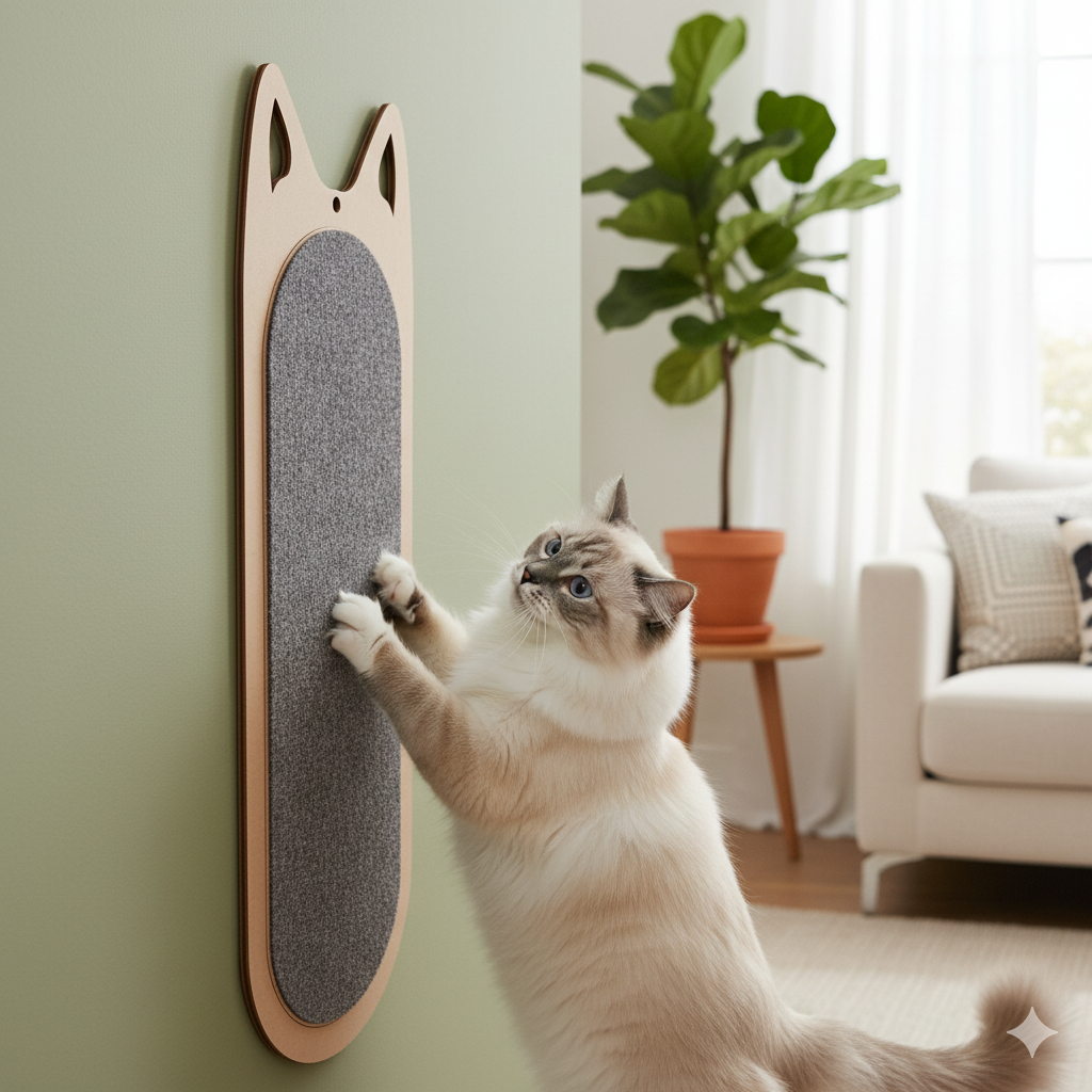 Arranhador Vertical Parede Para Gatos 50x15cm Brinquedo Pet