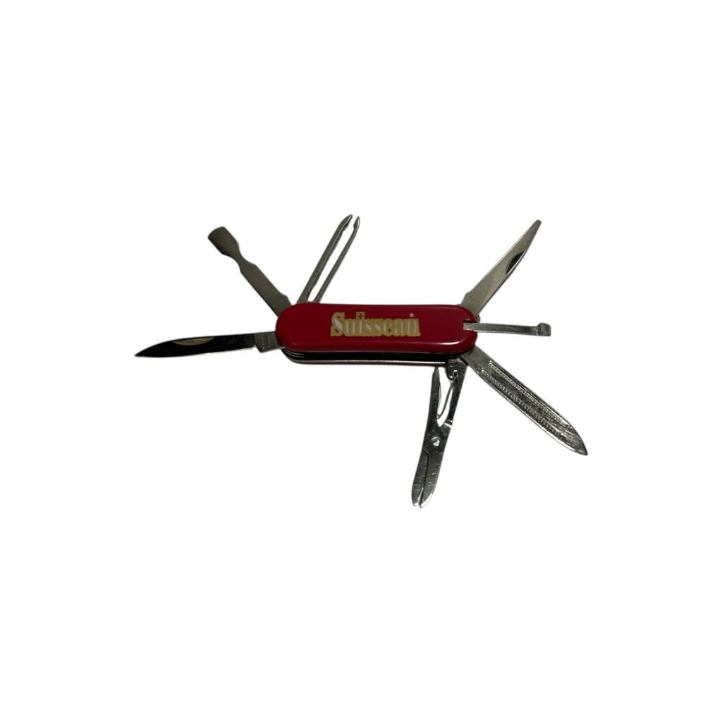 Canivete Chaveiro Multifuncional Swisscal 6 em 1 – Mini Canivete de Bolso com Tesoura, Lâmina, Pinça