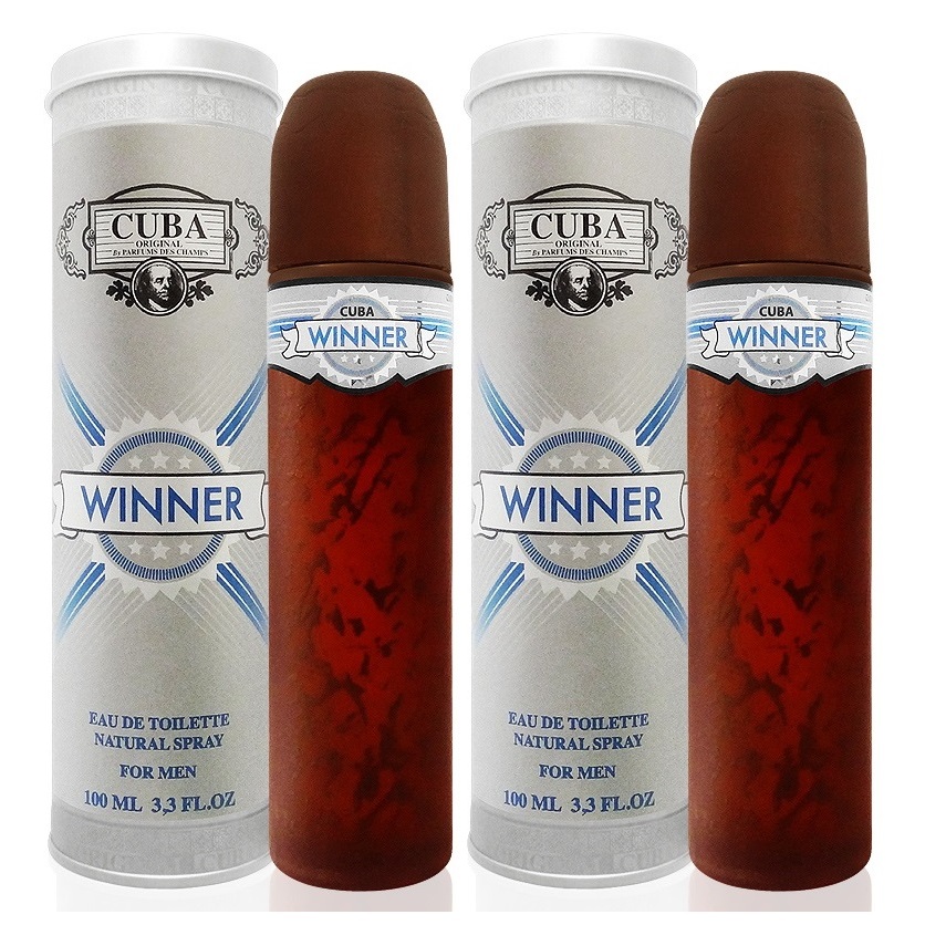 KIT 2 PERFUME CUBA PARIS WINNER 100ml EDT ORIGINAL MASCULINO