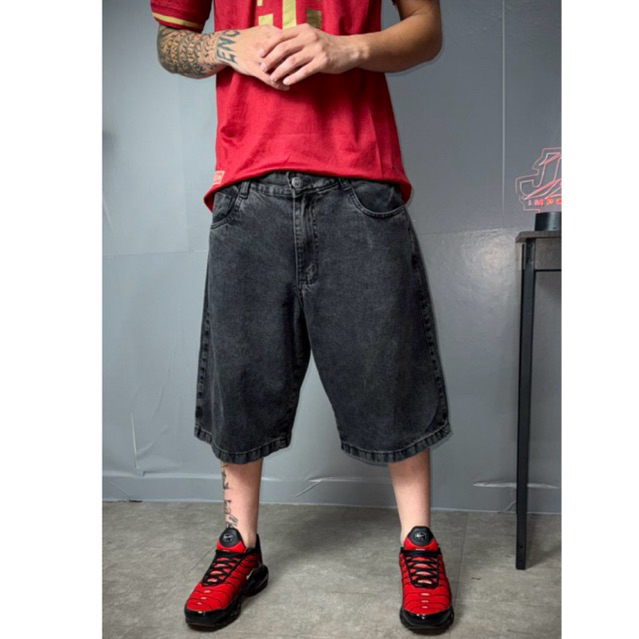 Bermuda Baggy Dazzling Preto-Marmorizado Estonado Sportlife