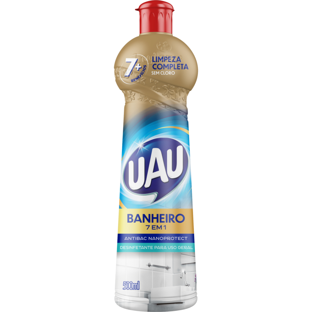 Uau Desinfetante Para Banheiros 7em1 Squeeze 500ml em Oferta na Shopee