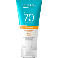 Protetor Solar Sunless Toque Seco Ação 2 em 1 FPS70 Com 200g
