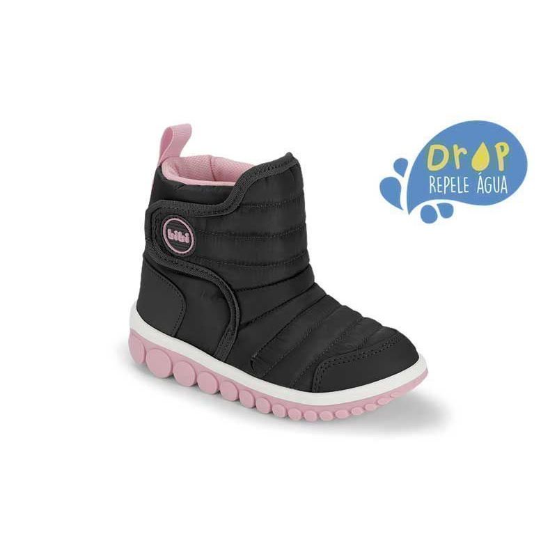 Bota Infantil Bibi Roller 2.0 Drop Preta Menina 1155345