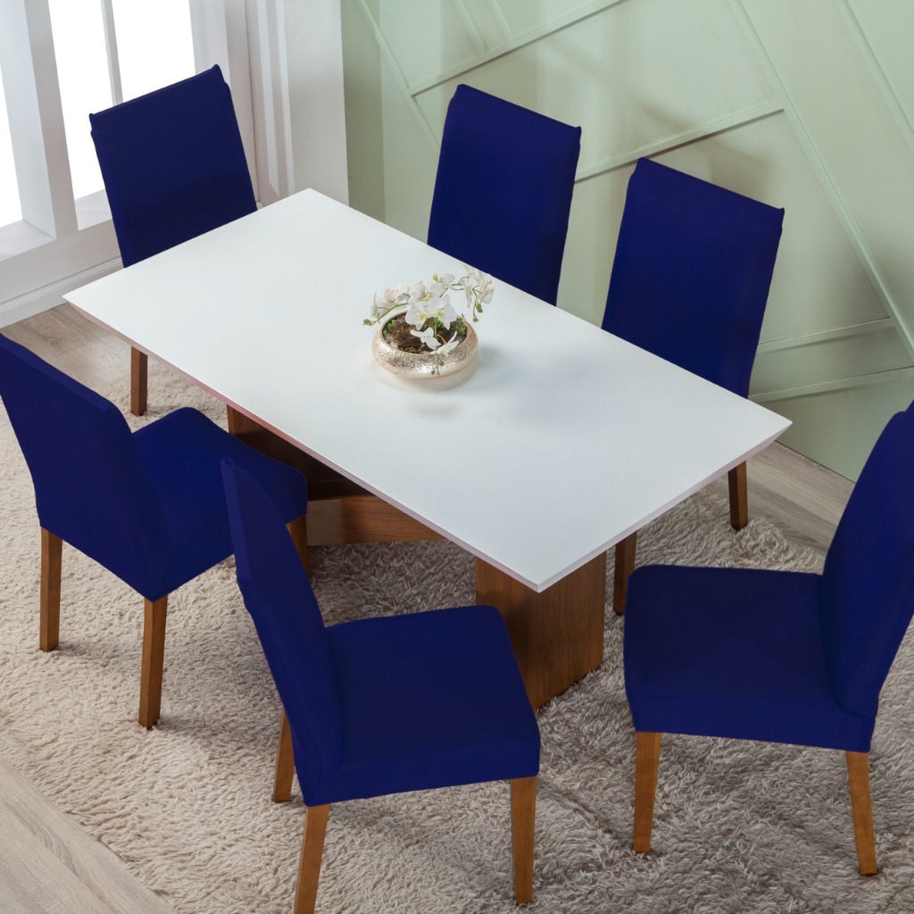 KIT 4 CAPAS DE CADEIRA PREMIUM EM MALHA GEL PARA MESA DE JANTAR E OUTROS AMBIENTES COM VÁRIAS CORES