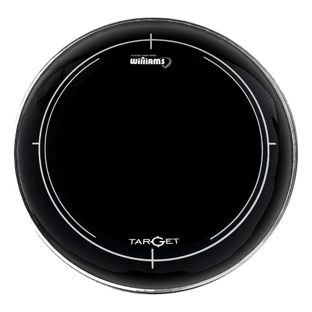 Pele 18'' Williams Target Black / Duplo Filme - Para Bumbo ou Surdo de Bateria