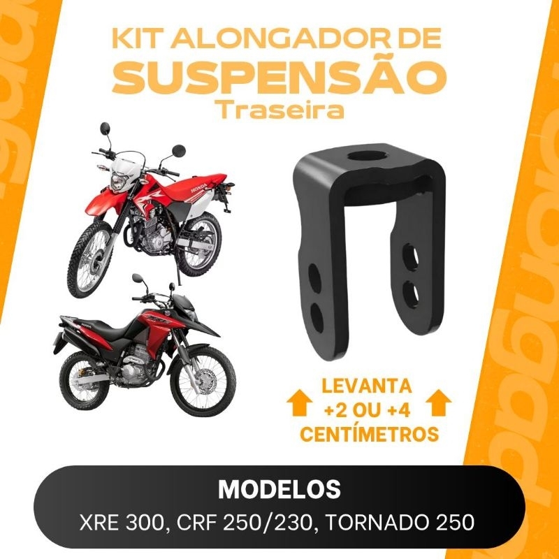 Alongador de Suspensão Traseira XRE 300, TORNADO 250, CRF250, 230