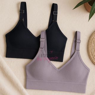 Kit 3 /2/1 Top Sutiã Canelado Alça Reforçada Plus Size Fashion Moda Conforto Lingerie Conforto em Oferta na Shopee