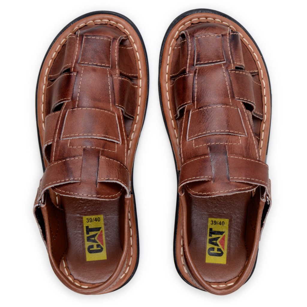 Sandalia Percata Papete Masculino Couro Legitimo Masculino