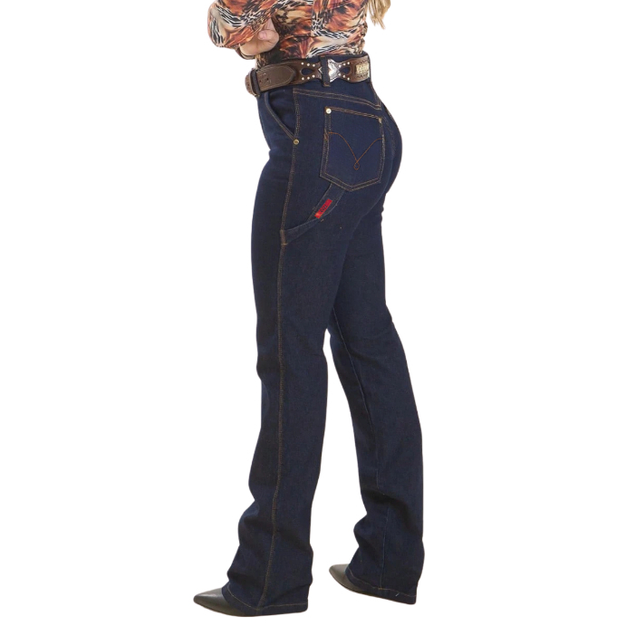 Calça Jeans Feminina Country Horse Boiadeira Bordada Com Elastano Lycra Carpinteira 34 ao 48 Rodeio