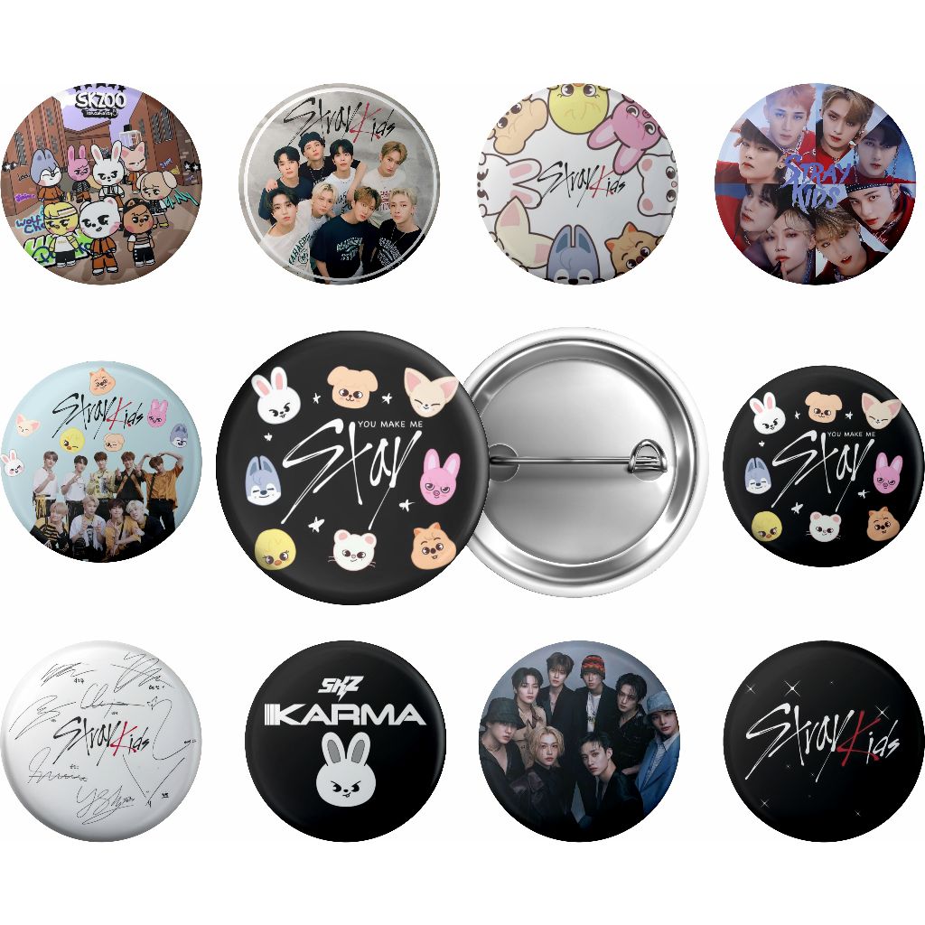 Kit 10 Broches Personalizados Botton 3,5cm Stray Kids em Oferta na Shopee