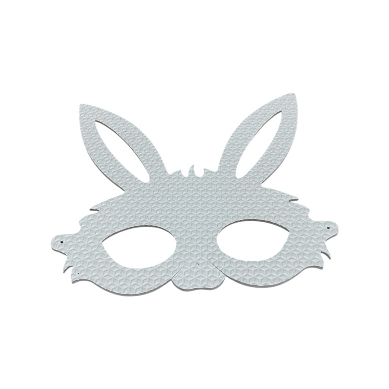 Máscara De Eva Coelho Páscoa Branco Lembrancinha Festa Eventos Com Elásticos