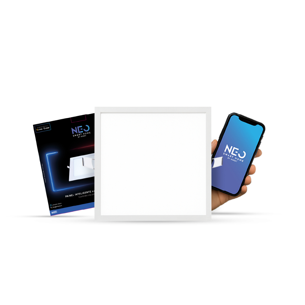 Painel led Plafon Smart Sobrepor/Embutir 24w 2700k/6500k 29,5cm 110v/220v Redondo/Quadrado Neo Avant em Oferta na Shopee