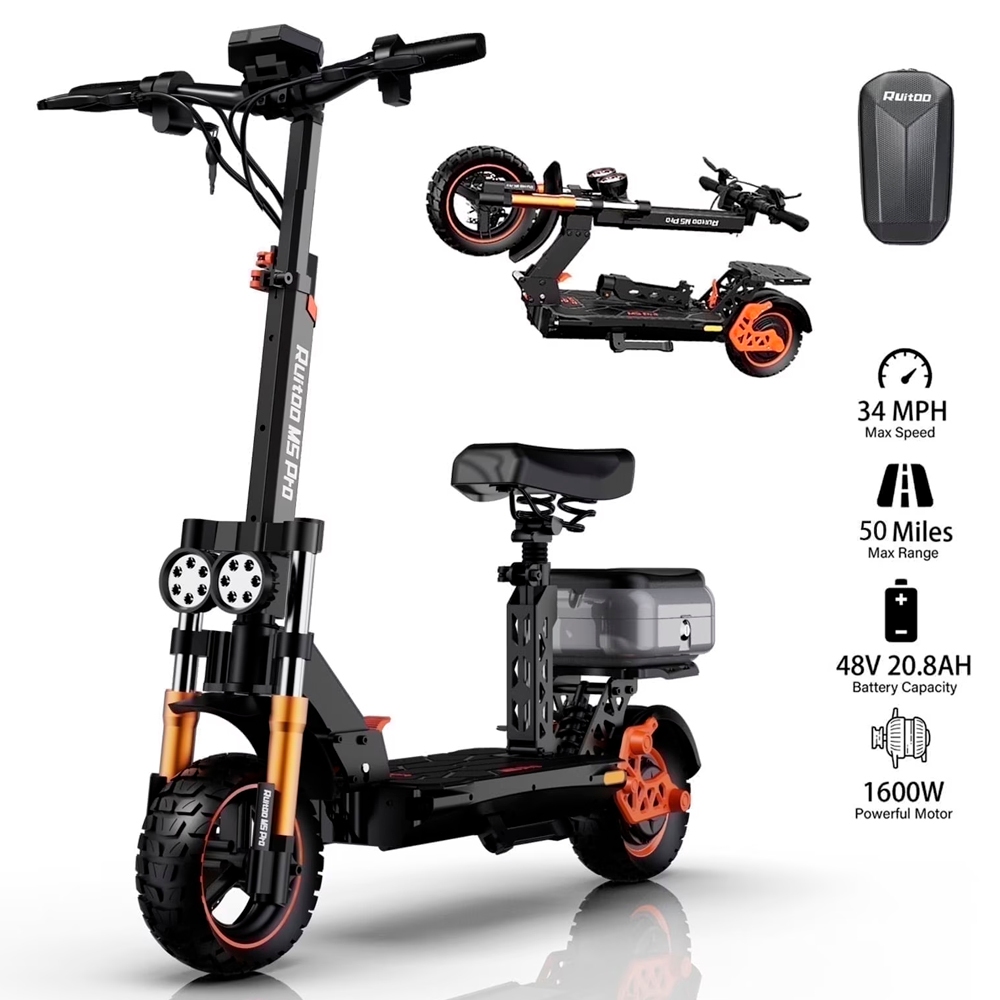 Patinete Elétrico Adulto 1200w Scooter Eletrica 50km De Autonomia 50km/h Velocidade Máxima