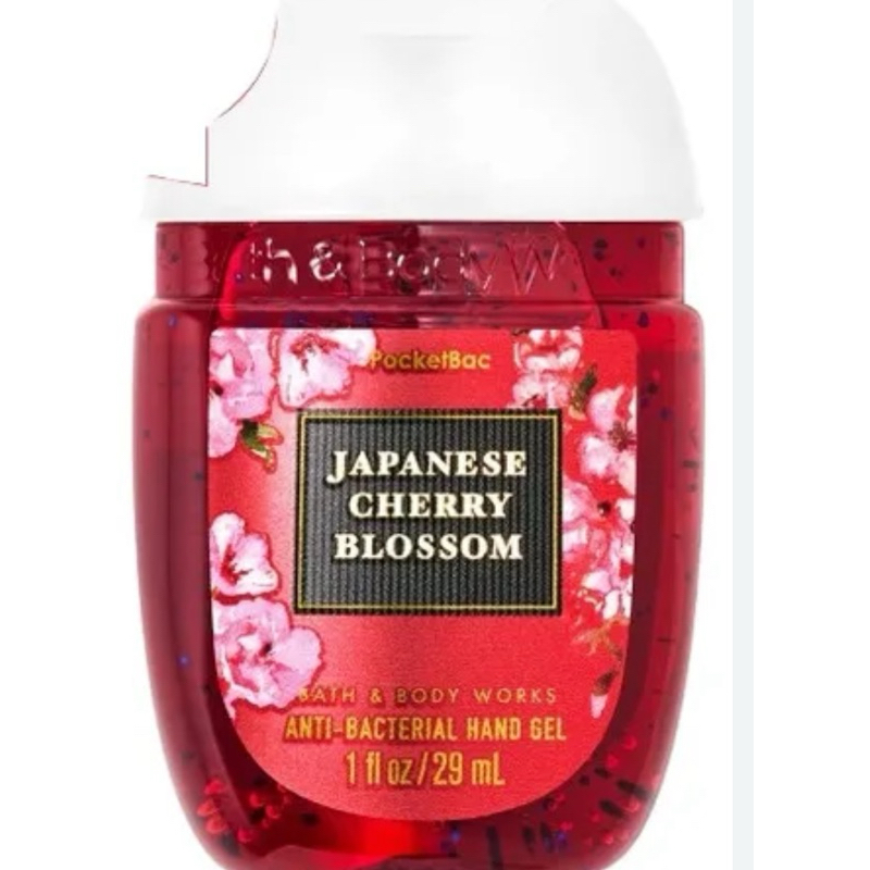 álcool em gel antibacteriano PocketBac Japanese Cherry Blossom da Bath & Body Works