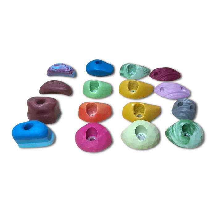 Kit Suave com 16 agarras de escalada  para parede de escalada treino presente