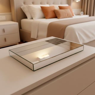 Bandeja Espelhada De Mesa Para Sala Jantar Bebidas Bar 30x40 em Oferta na Shopee