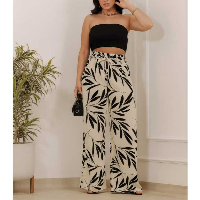 CALÇA PANTALONA FEMININO ESTAMPADA COM TAMANHO/// P,M,G e GG em Oferta na Shopee