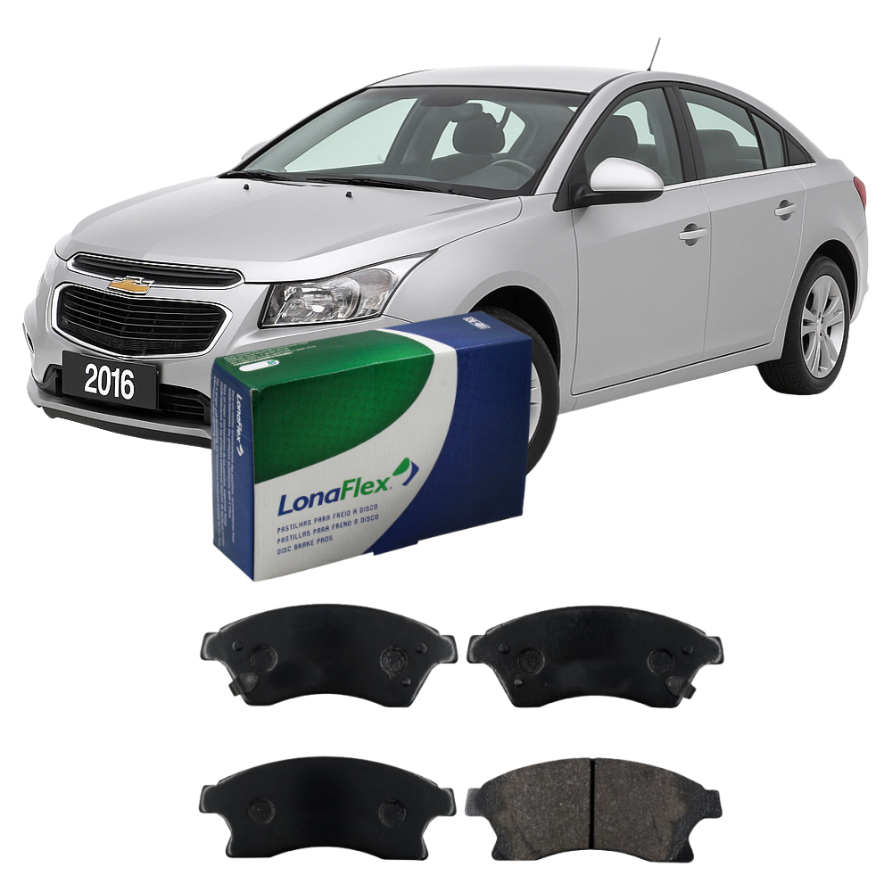Pastilha de Freio Dianteira Cruze 1.8 16v 2011/2016 - Lonaflex P1101