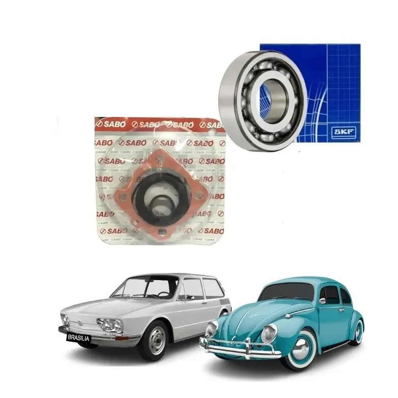Kit Rolamento Traseiro (1 Roda) Skf/Sabo-fusca,brasilia,variant