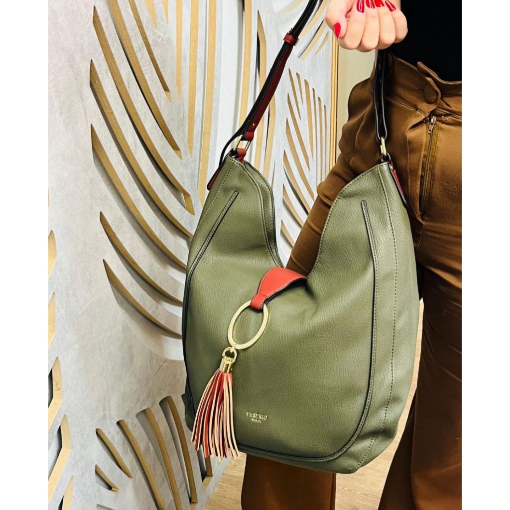 Bolsa Feminina Veryrio Estilo Saco De Luxo Couro Casual Alça Grossa Confortavel de Ombros