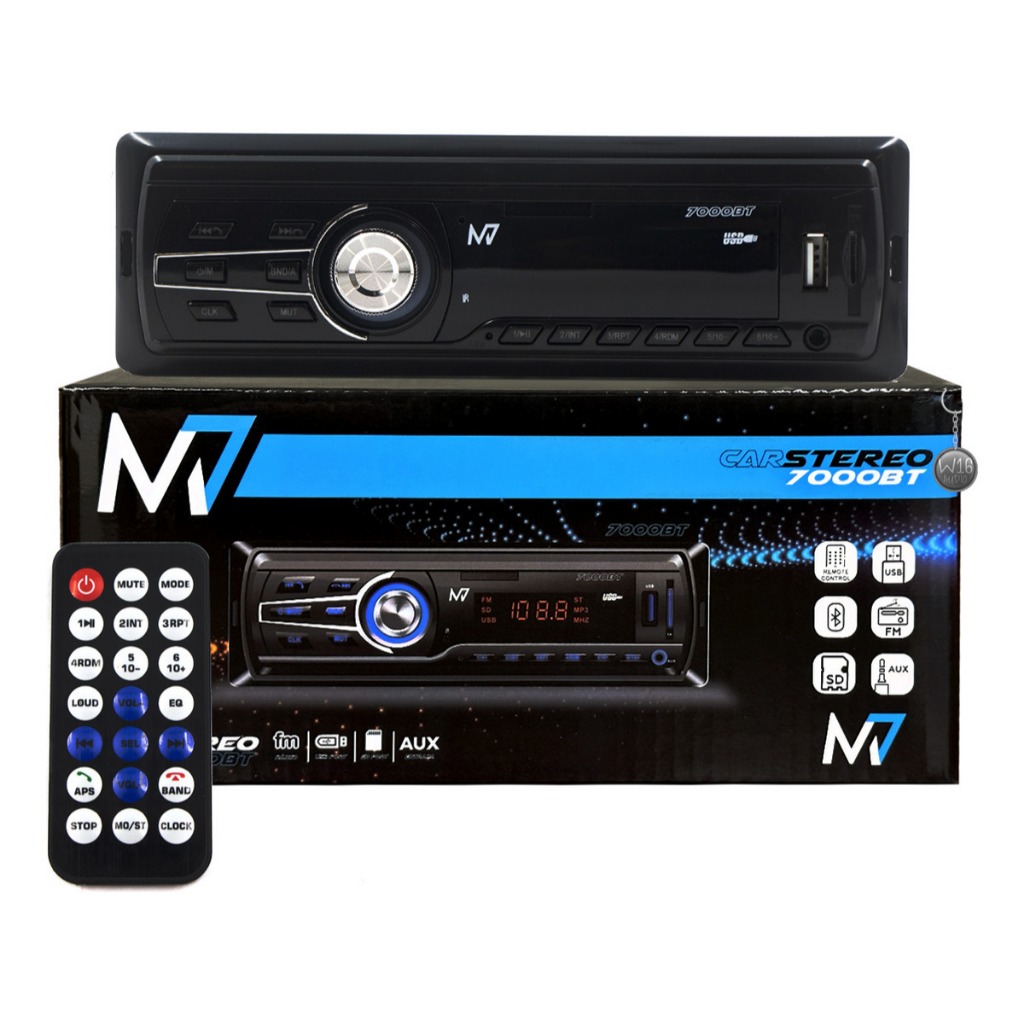 Radio Automotivo Mp3 M7 7000 Bt R8 Usb Fm + Bluetooth em Oferta na Shopee