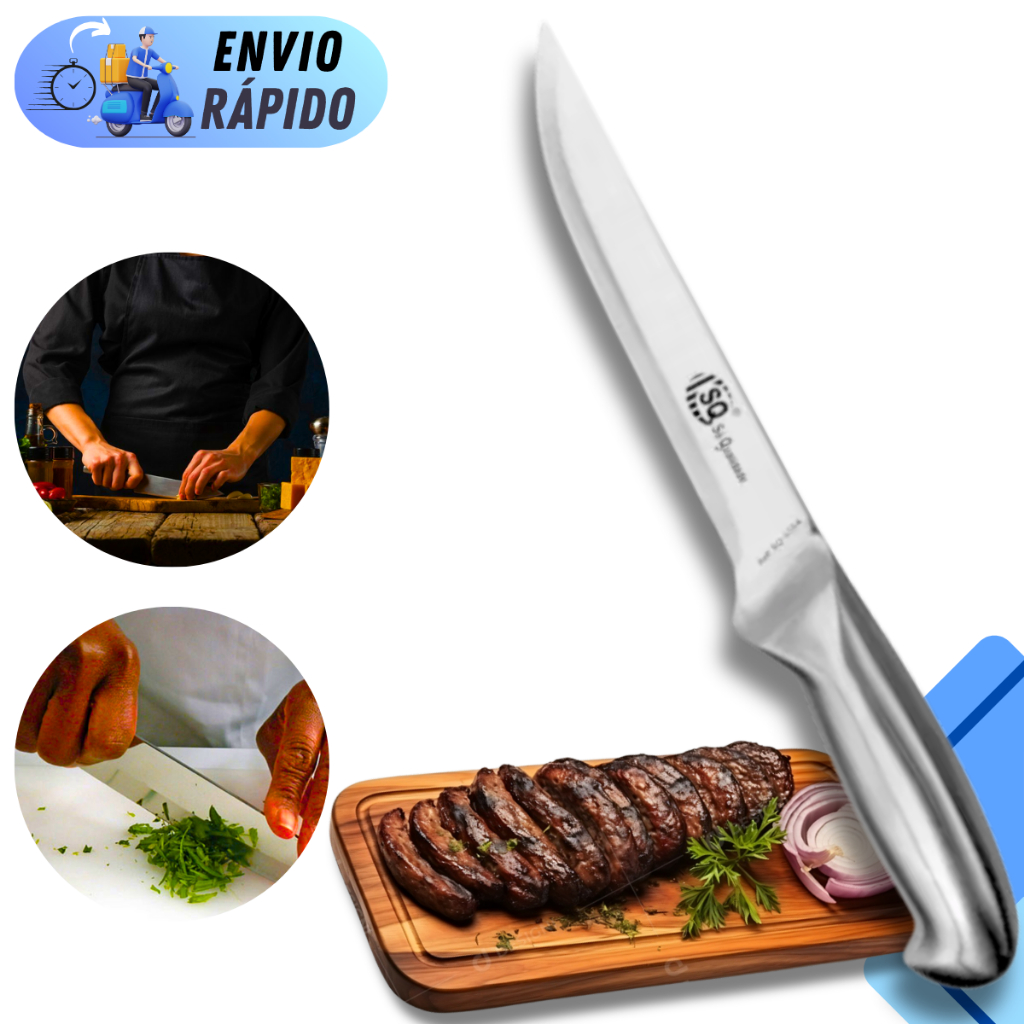 FACA INOX PARA DE DESOSSAR CARNE PROFISSIONAL PARA CHURRASCO AÇOUGUEIRO UTENSILIOS TALHER PARA COZINHA