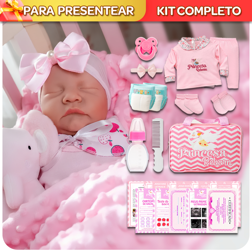 Bebe Reborn Realista Menina 100% Silicone Completa Promoção em Oferta na Shopee