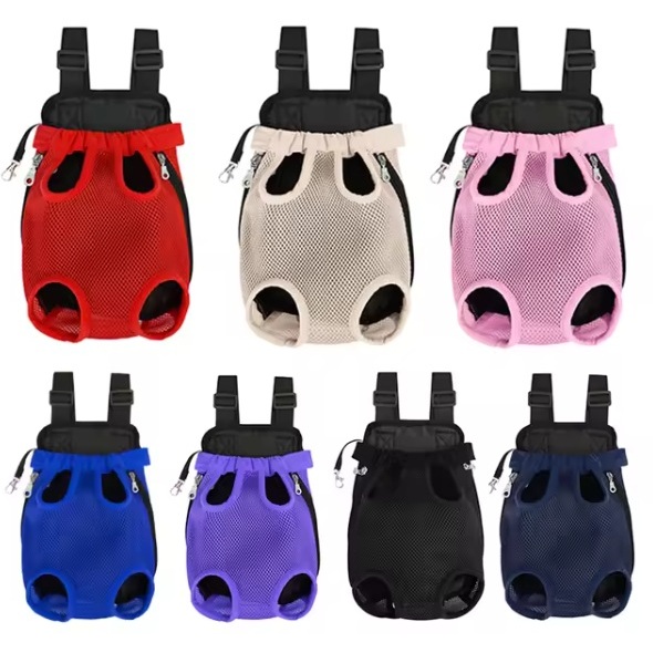 Mochila Canguru Pet para transporte - Bolsa para Cachorro - Alça ajustável - Preta,Rosa,Azul,Lilas,Vinho,Marrom ou Verde