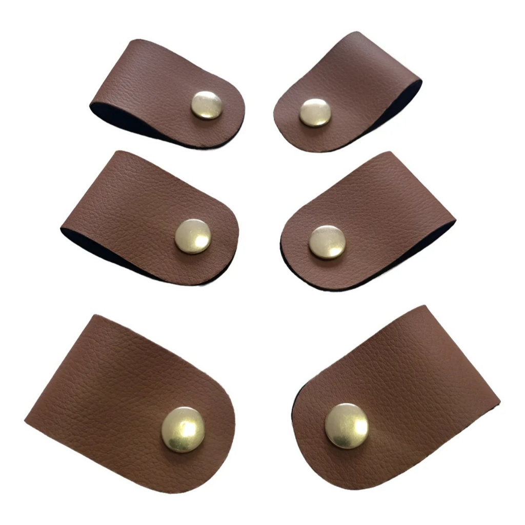 6 Porta Cabo Presilhas Abraçadeira Em Couro Sintético Para Chicote Fios cabos fone Organiza GetShow em Oferta na Shopee