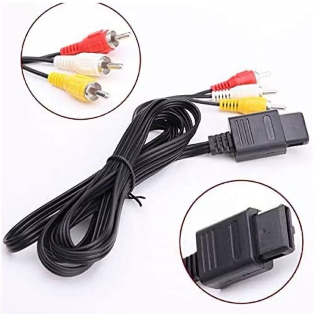 CABO AV AUDIO E VIDEO 180 CM PARA SUPER NINTENDO SNES/GAMECUBE/NINTENDO 64