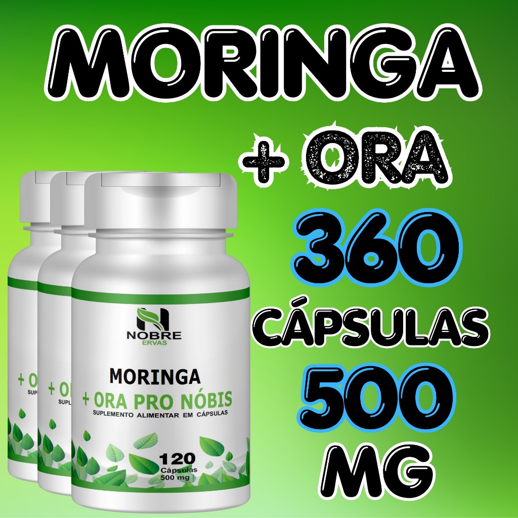 Moringa Planta Oleifera + ORA 100% pura 120 Capsulas planta da vida em Oferta na Shopee