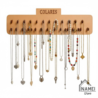 Porta Colar 24 Ganchos Organizador De Colar E Pulseira Pendurar Na Parede Expositor De Jóias em Oferta na Shopee