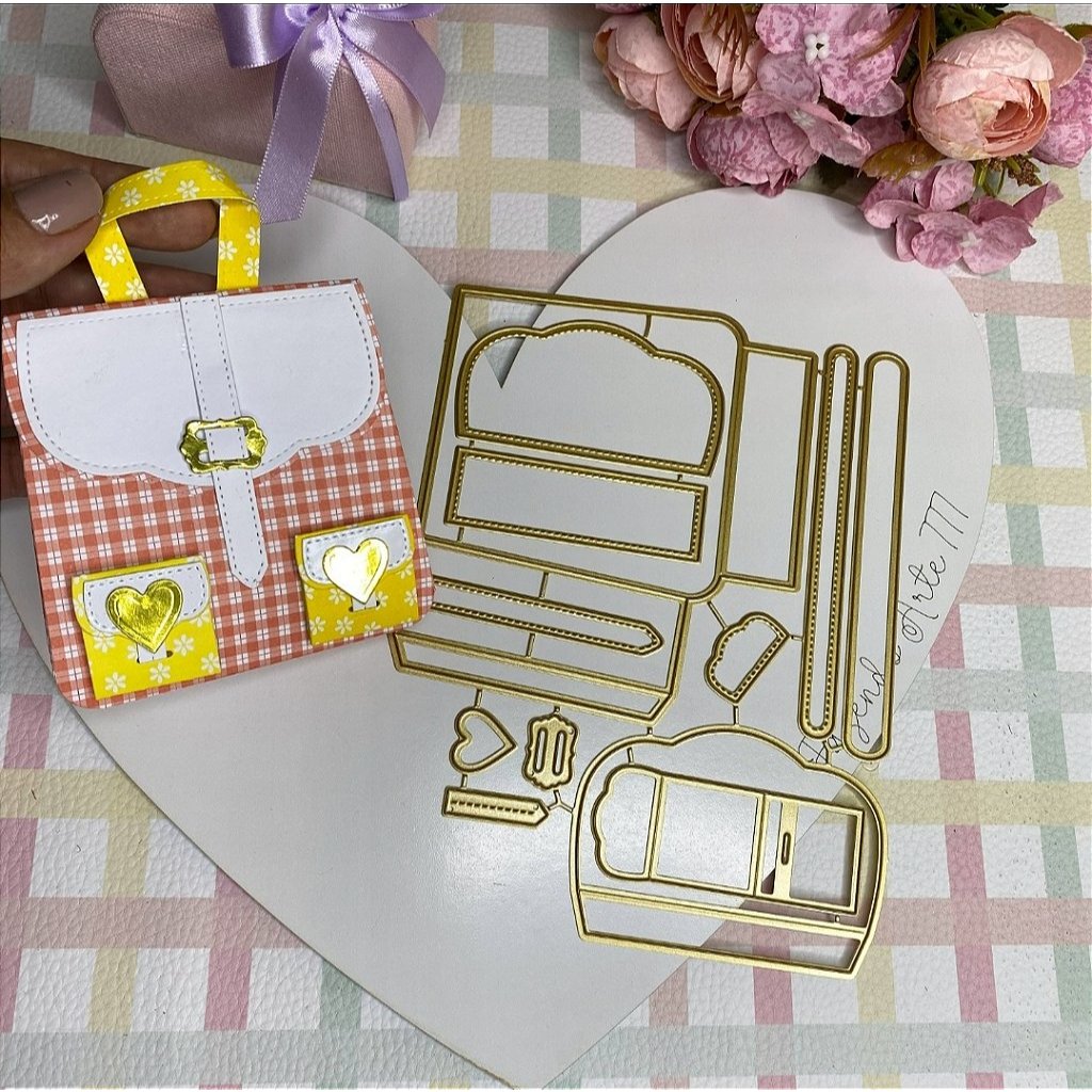 Faquinha de corte e Relevo Matriz de corte e relevo Mochila Cute