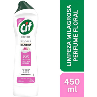 Cif Cremoso Limpeza Milagrosa Multiuso Floral 1 unidade 450ml Limpador Doméstico