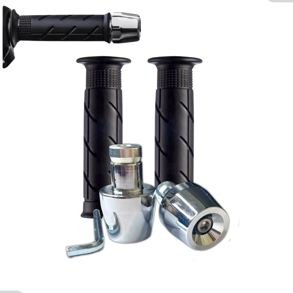 Kit Par Pesinhos Pesos Pcx Cromado Bucha Guidão Oco + Manoplas Titan Cargo Cg Fan Start 125 150 160 em Oferta na Shopee