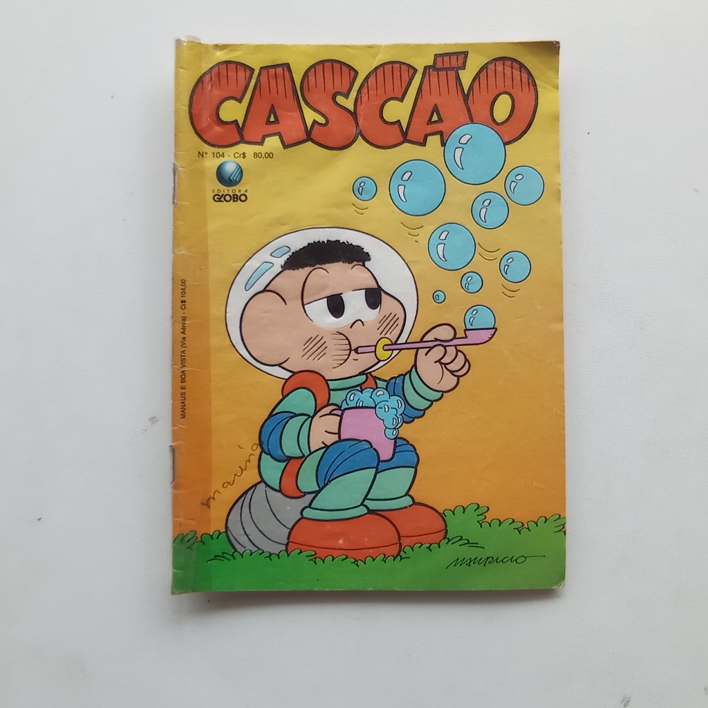 Gibi Cascão nº 104 - Turma da Mônica - Ed. Globo - 1991