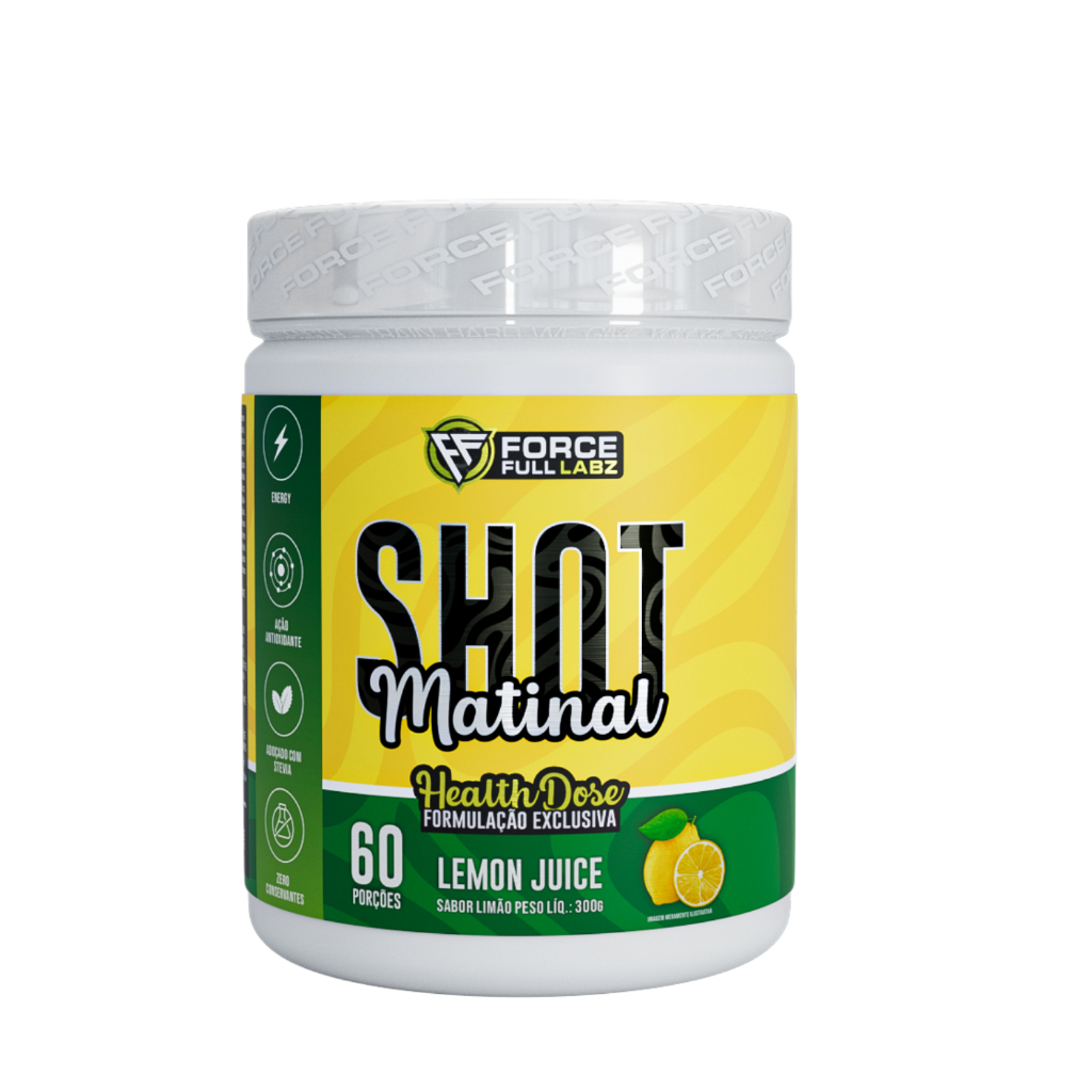 Shot Matinal em Pó 300g 60 Porções Vitamina C, Curcuma, Própolis Imunidade e Energia Force Full Labz