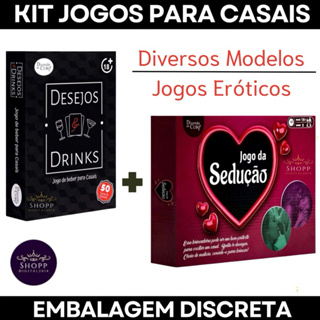 Kit jogo erótico casal baralho Desejos e Drinks jogo de cartas + Jogo de Tabuleiro Sedução Sex Shop em Oferta na Shopee