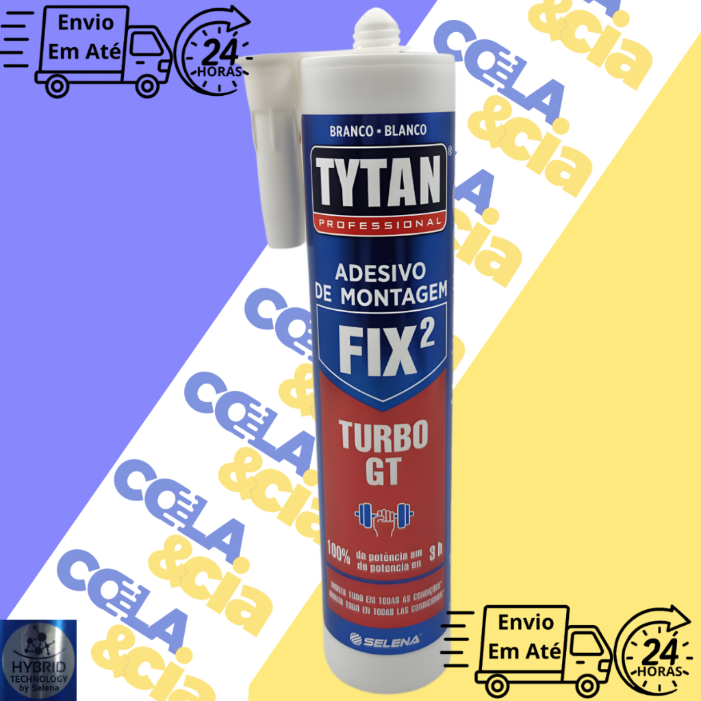 Adesivo De Montagem Selena Tytan Fix2 GT Profissional Branco 290ml Fixação Instantânea