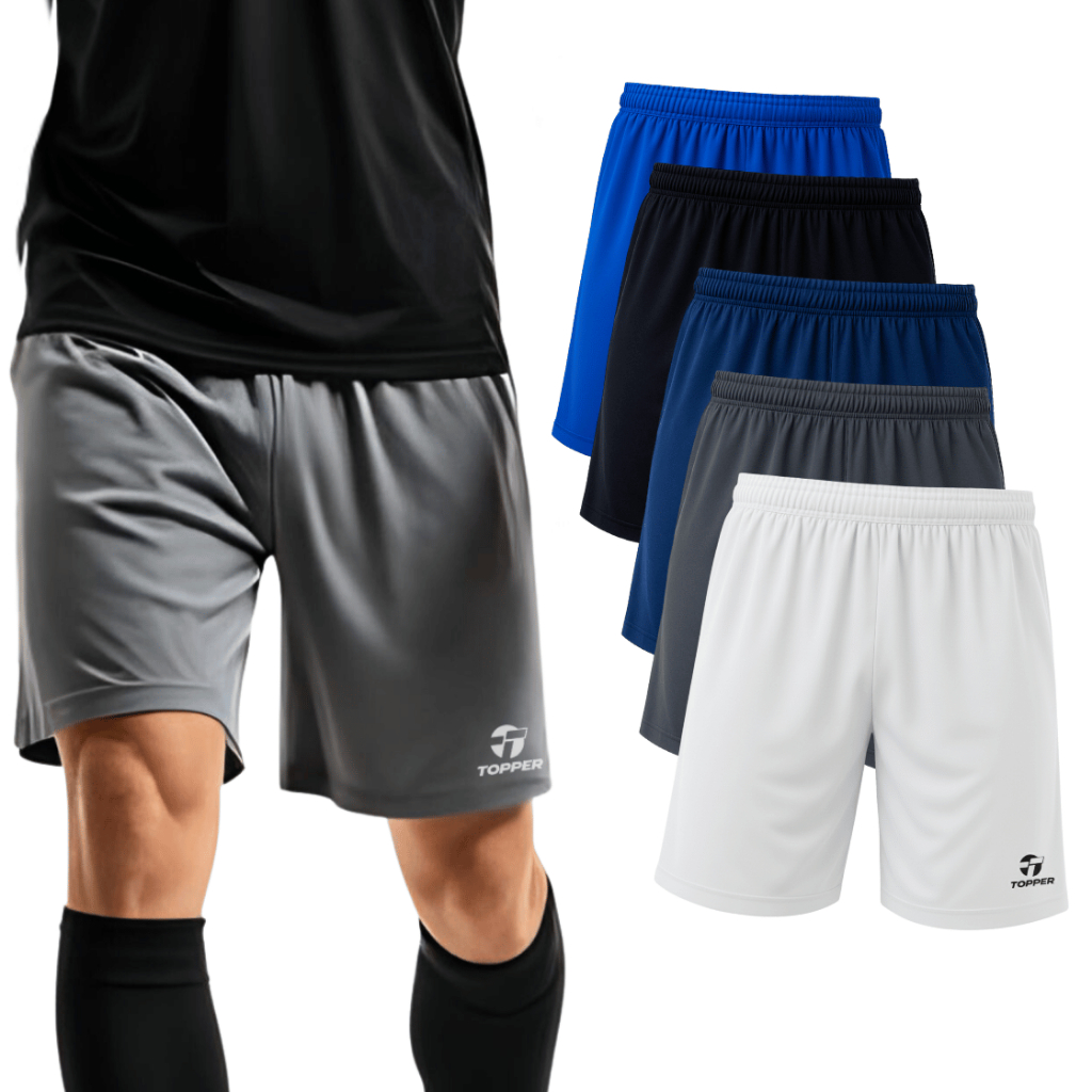 Calção Masculino Sem Bolso Short Futebol Masculino Bermuda De Treino Original Topper Classic New Bermuda TFM em Oferta na Shopee