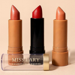 Batom Vegano Classic Miss Lary - Acabamento Semi-Matte, Pigmentos de longa duração, Alta cobertura em Oferta na Shopee